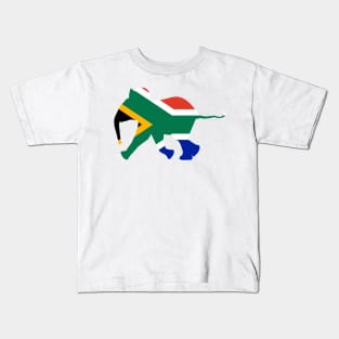 Baby Elephant in Colours of South African Flag Kids T-Shirt